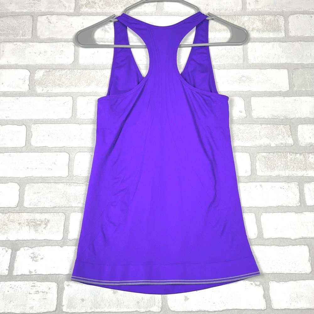 Danskin‎ Now Youth Purple Racerback Athletic Tank Top Compression Ruched XXL